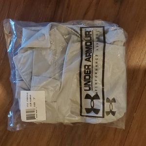 Boys Gray Under Armour baseball pants size 7 NWT